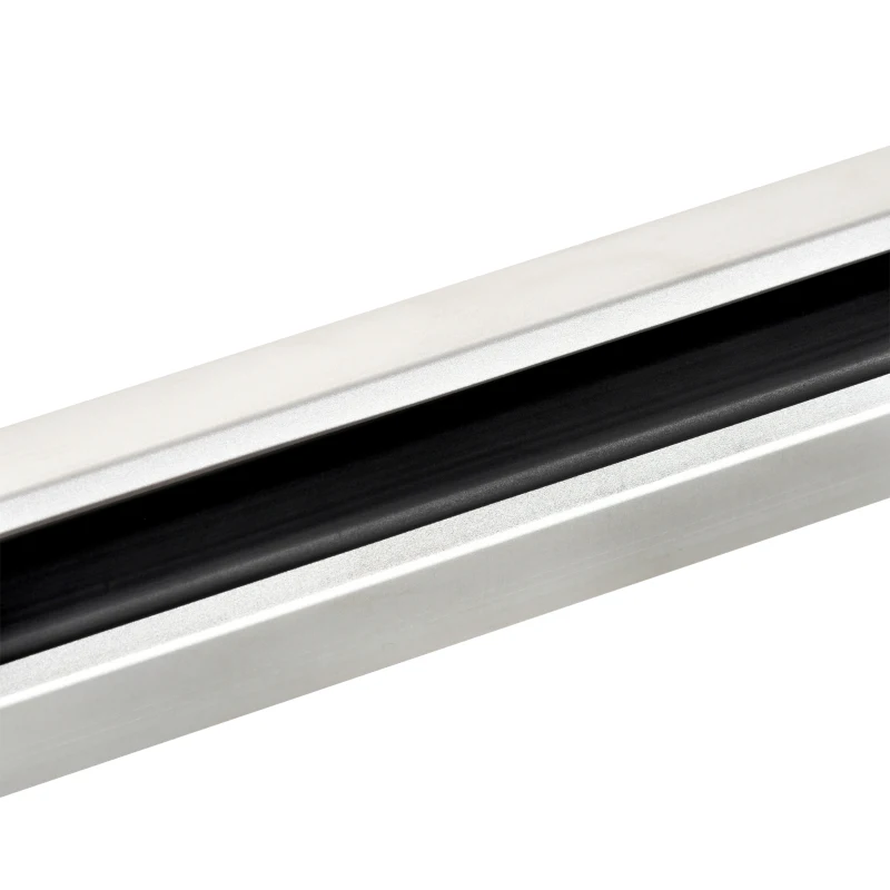 HOMCOM Barras de Tejadilho Universal para Carros Carris de Tejadilho com 123,5cm Trilho de Alumínio e Chave Carga 75kg Prata