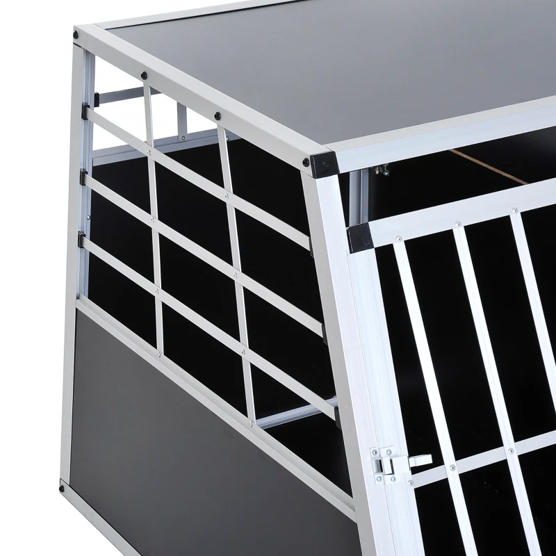 PawHut Transportor pentru Câini din Aluminiu cu Perete Mobil și Închidere, 104x91x69cm