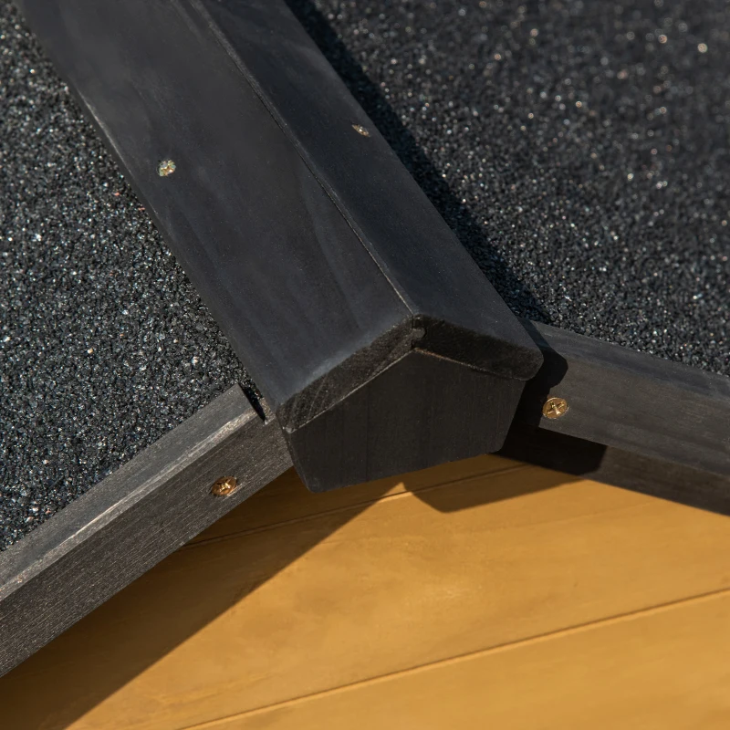 Buda dla psa PawHut z drewnem jodłowym i 2 miskami, Dach z papy asfaltowej, Odporna na warunki pogodowe, 130 x 93 x 92 cm