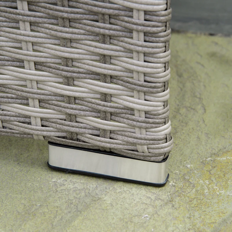 Outsunny Living pentru gradina din Rattan PE din 8 Piese , Gri si Bej