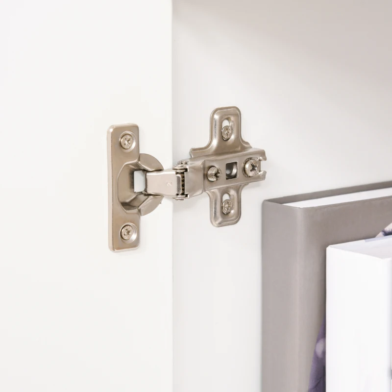 HOMCOM Tv-meubel tv-meubel met 2 lades en kast bamboe MDF wit + naturel