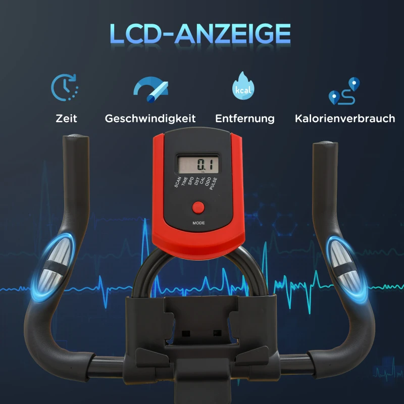 HOMCOM Rower stacjonarny, trenażer rowerowy do domowej siłowni, rower fitness