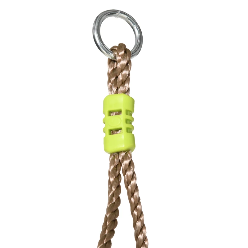 Outsunny Kids Obstacle Course, 42.6 FT Children Slackline Training Equipment, with Monkey Bars, Rope Ladder, Swing, Gym Rings, Tree Protector, Carry Bag