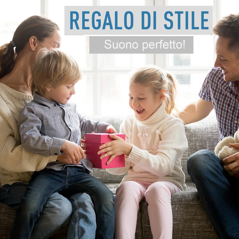 HOMCOM Ukulele Soprano da 21" in Legno Celeste con 4 Corde in Nylon e 2 Plettri