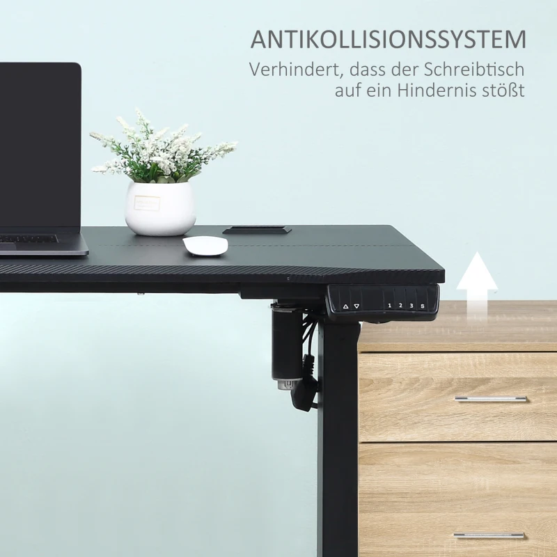 Vinsetto elektrisch bureau in hoogte verstelbaar Metalen bureaustandaard