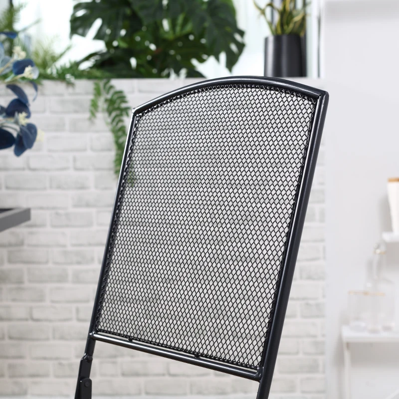 Outsunny 3-delige bistroset, opvouwbare zitgroep voor tuin, balkon