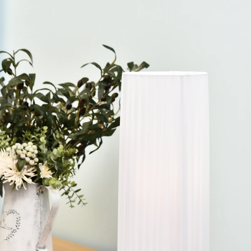 HOMCOM lampa podłogowa stojąca oświetlenie podłogowe do salonu E27 stal nierdzewna 120 cm biała