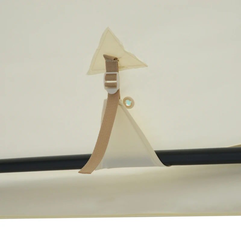 Outsunny altana ogrodowa pawilon namiot imprezowy namiot ogrodowy z 4 ścianami bocznymi 3 x 3 m kremowy