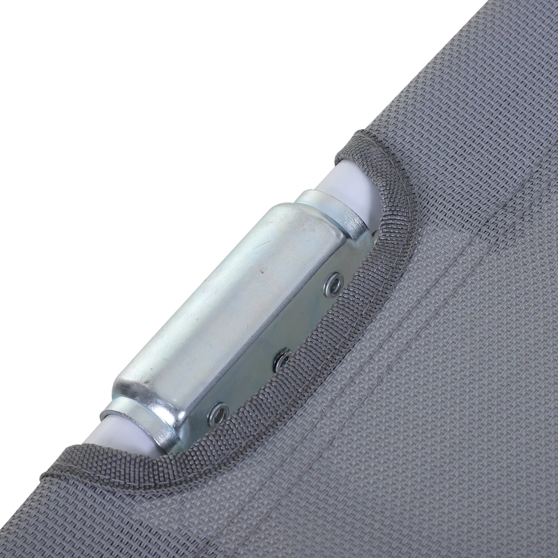 Outsunny Leżak, składany leżak, 4-stopniowy leżak ogrodowy, tkanina siatkowa