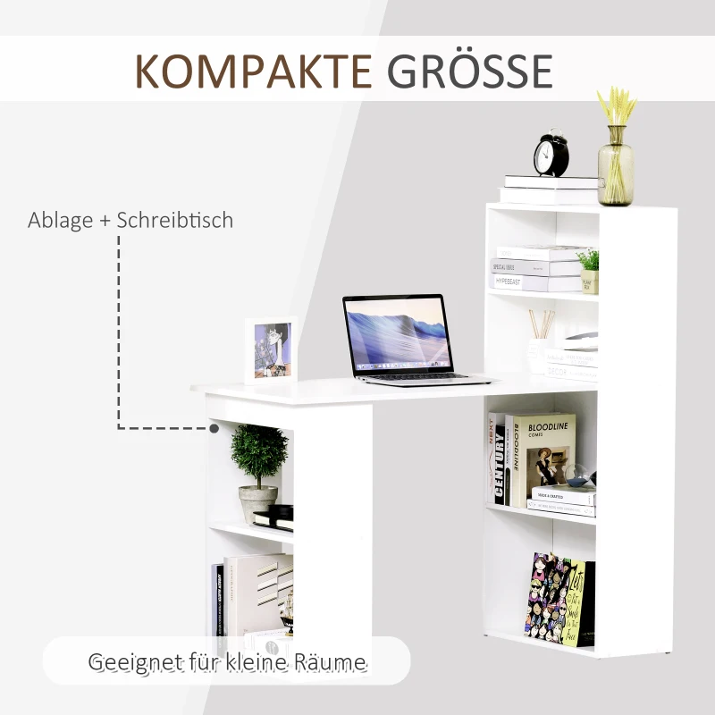 HOMCOM biurko z półką stolik komputerowy stół roboczy stolik na laptopa półka biurowa