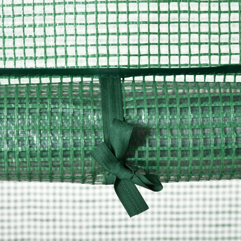 Outsunny miniszklarnia z plandeką foliową i 3 półkami półkami drzwi roletowe regał