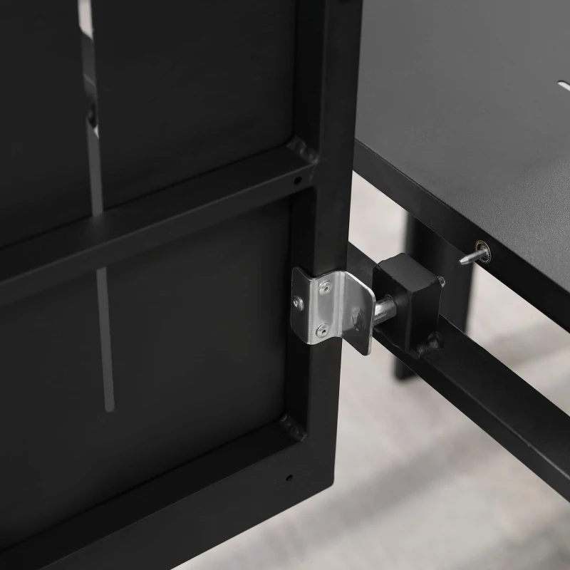 Outsunny rozkładany stół ogrodowy balkonowy 180–240 cm aluminium czarny