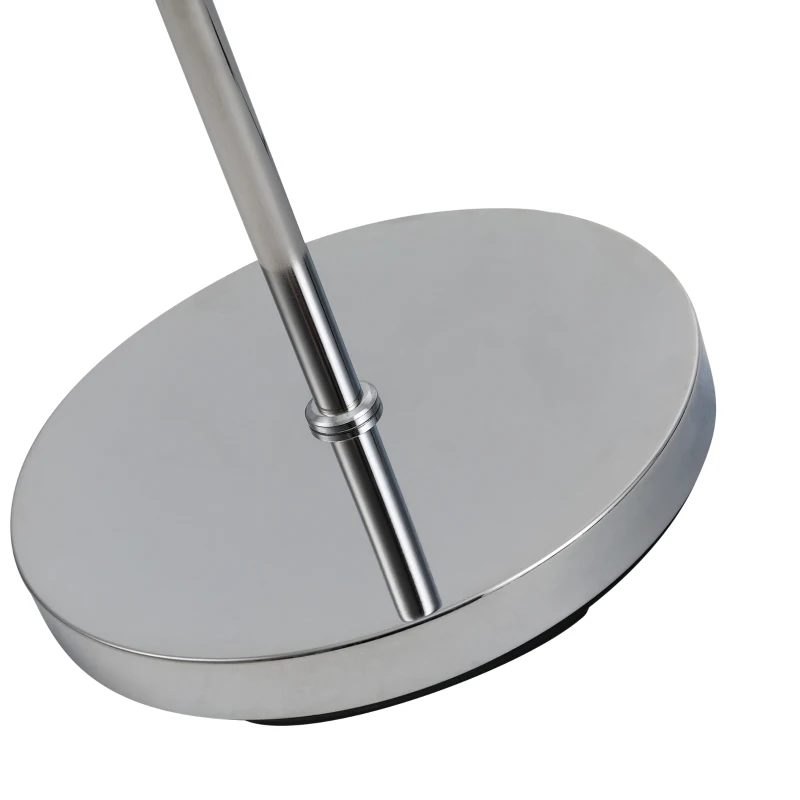 HOMCOM Lampadaire design néo-rétro 2 boules max. 40 W métal argenté