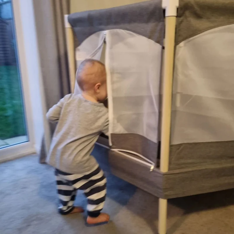 HOMCOM Trampolino Elastico Salvaspazio per Bambini 3-12 Anni (Max. 80kg) con Rete di Protezione, Grigio, 126x109x98cm