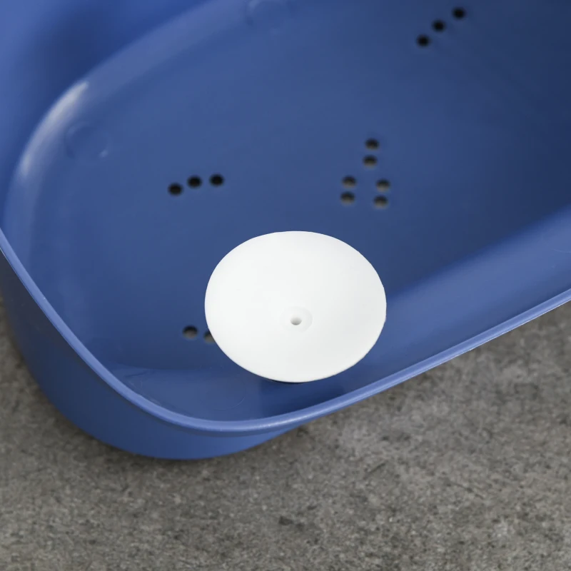 HOMCOM Banheira Dobrável para Bebé de 0-6 Anos Capacidade 105L Banheira Portátil para Crianças 75,3x55,4x43cm Amarelo e Azul
