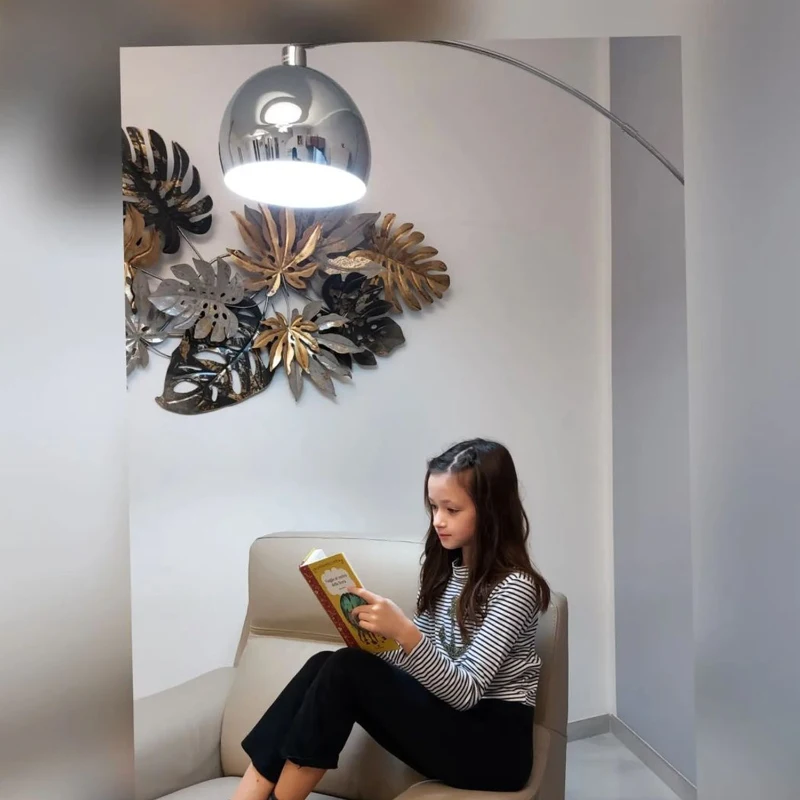 Homcom Lampada da Terra ad Arco con Paralume Regolabile in Acciaio con Base Rotonda in Marmo