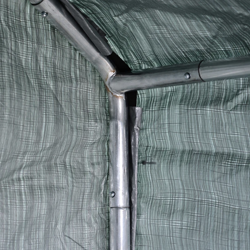 Wiata namiot garażowy do przechowywania pojazdów buggy ze szpilkami stal pe szary 2x2x2 m Outsunny