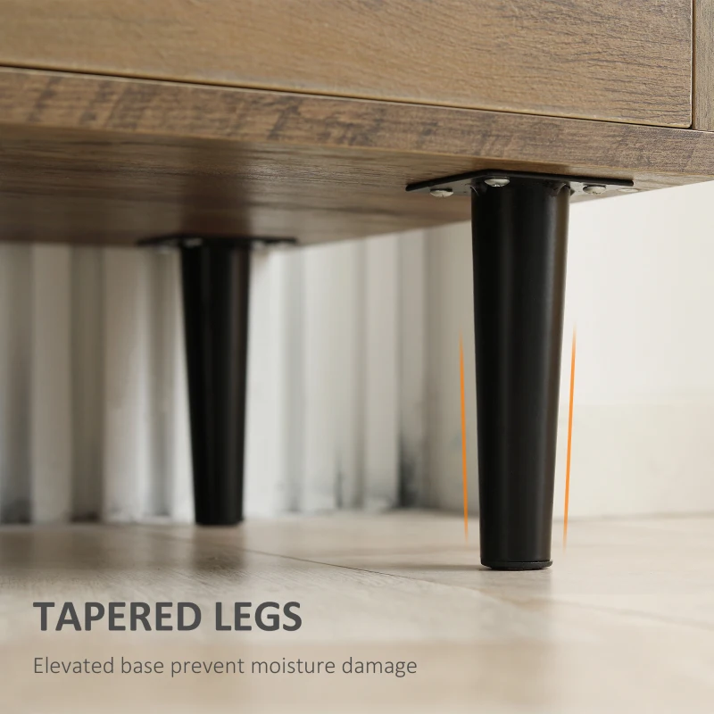 HOMCOM Mobile da Salotto in Legno con Cassetti e Armadietti in Stile Nordico, 76.5x39.5x64.5cm