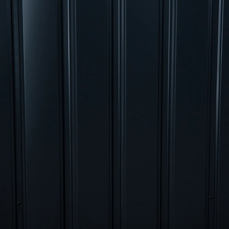 Outsunny domek narzędziowy z fundamentem szopa na narzędzia domek ogrodowy ogród szopa metal kolor grafitowy 213 x 130 x 185 cm | Aosom