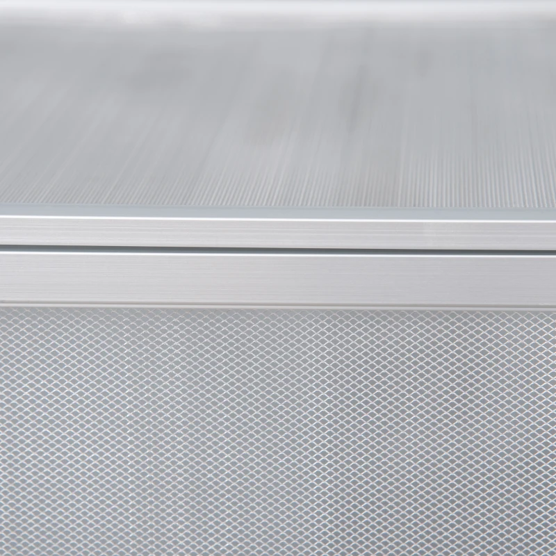 PawHut terrarium voor reptielen glazen terrarium amfibieën spinachtigen reptielenkweekbak aluminium zilver 45 x 45 x 80 cm