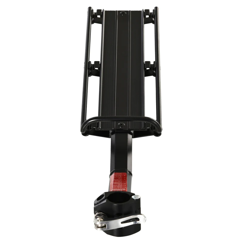 HOMCOM Universal Fahrrad Gepäckträger für Fahrradtasche Cargotasche, Schnellspanner, Aluminium, Schwarz, 49 x 12 x 14 cm
