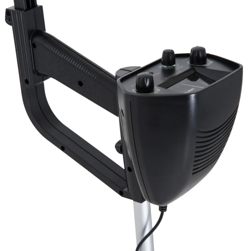 Outsunny Metaaldetector zoekapparaat waterdicht 16,5 cm zoekspoel alu ABS 77,5-105 l cm