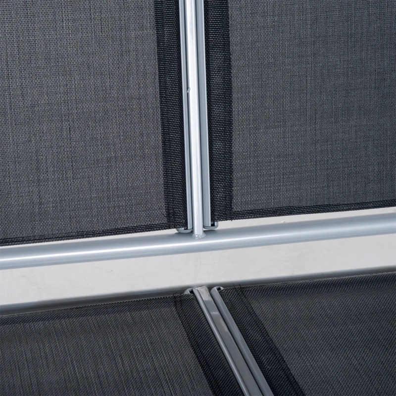 Outsunny huśtawka z dachem 3-osobowa huśtawka ogrodowa ławka bujana z dachem metal kolor czarny + srebrny 171 x 108 x 154 cm