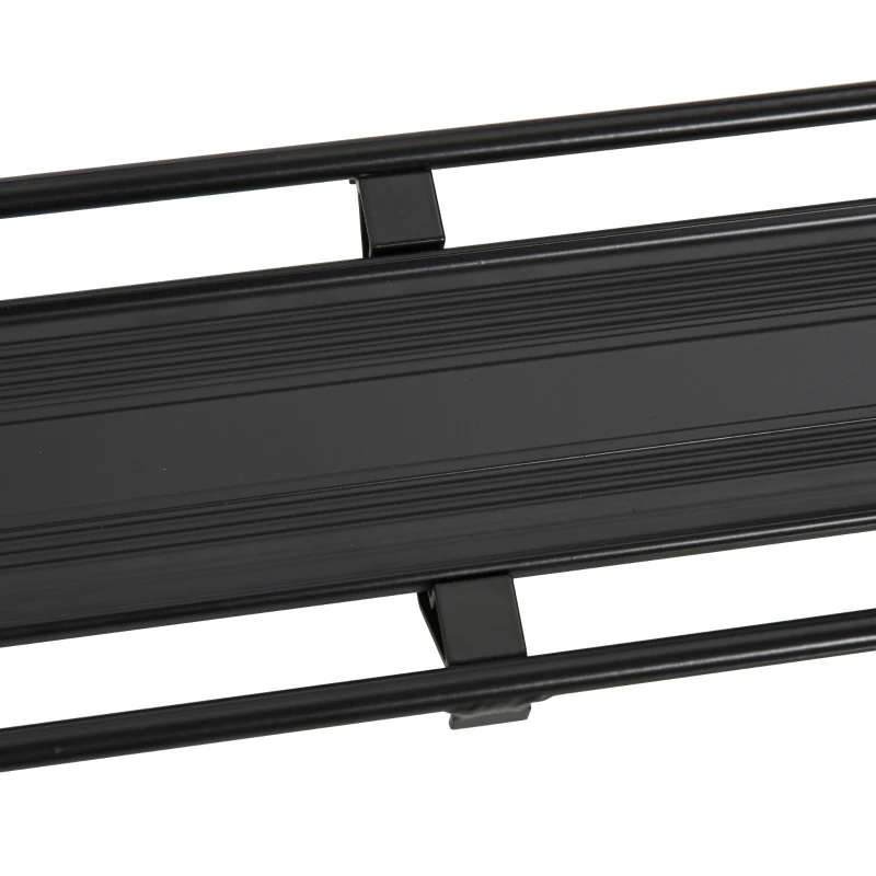 HOMCOM Universal Fahrrad Gepäckträger für Fahrradtasche Cargotasche, Schnellspanner, Aluminium, Schwarz, 49 x 12 x 14 cm