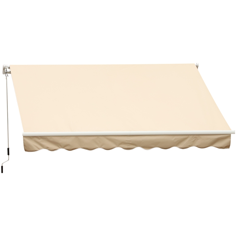 Outsunny® Markise Gelenkarmmarkise Sonnenschutz Creme 3,95x2,5m