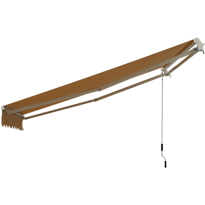 Outsunny® Markise Gelenkarmmarkise Sonnenschutz Creme 3,95x2,5m