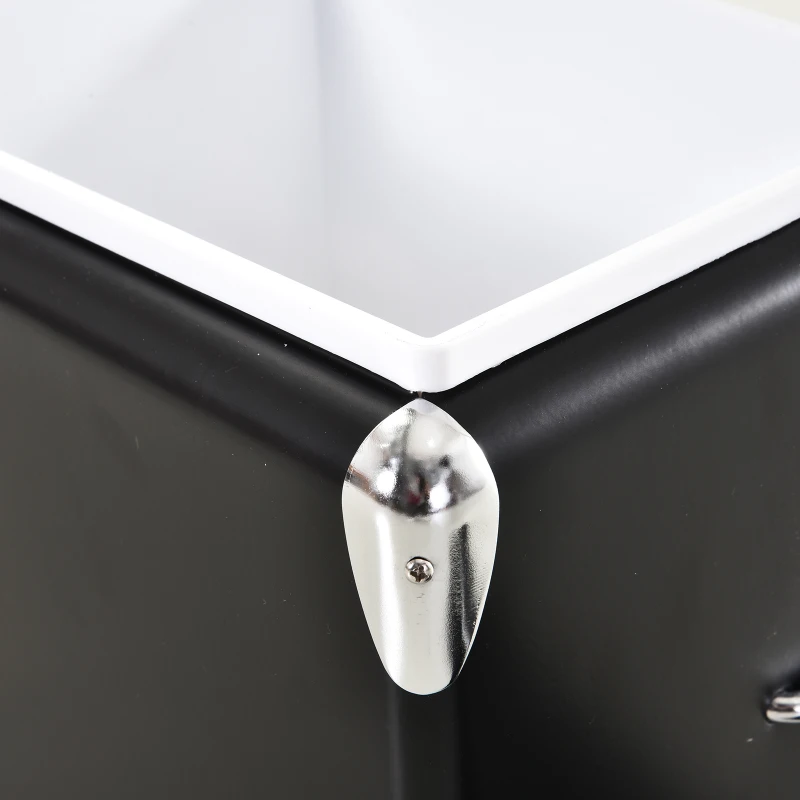 Outsunny® 30 L Kühlbox zum Warmhalten und Kühlen 24h Weinkühler Camping Edelstahl Schwarz