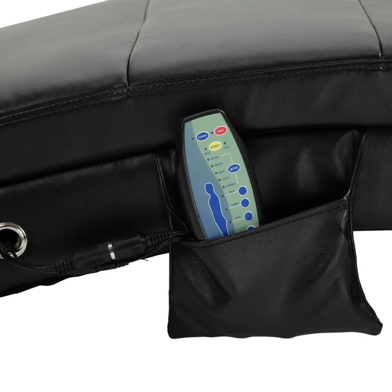 HOMCOM Liegesessel Fernsehsessel mit Zero-G Design, Lounge, Sessel, Kunstleder, massage, MDF, Metall, Schaumstoff, Schwarz, 58 x 163 x 87 cm