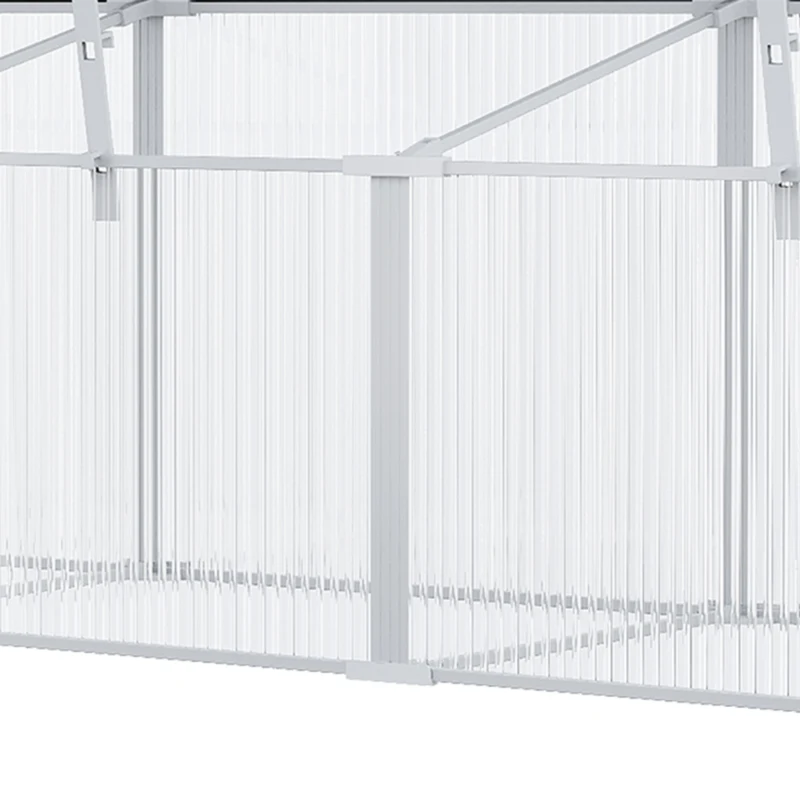Outsunny Estufa de Jardim Alumínio Policarbonato Transparente Viveiro Caseiro para Plantas Culturas Proteção UV e Resistente 180x51x51cm