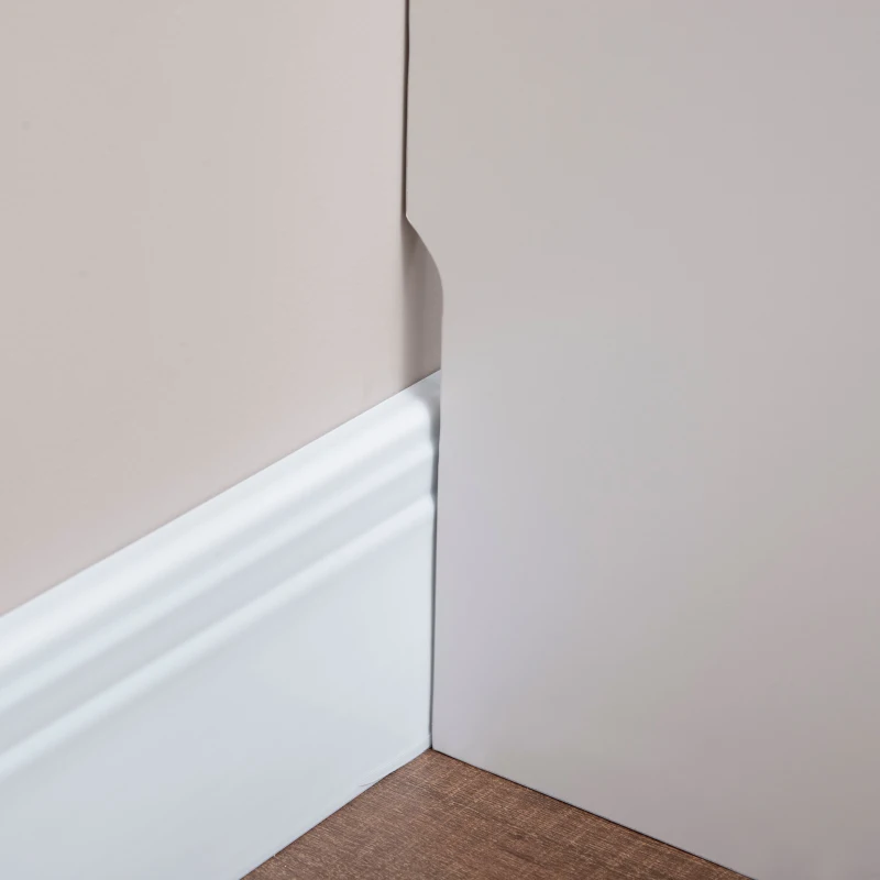 HOMCOM Capac pentru radiator modern din MDF si otel, 120x18x84cm, alb(m-7)