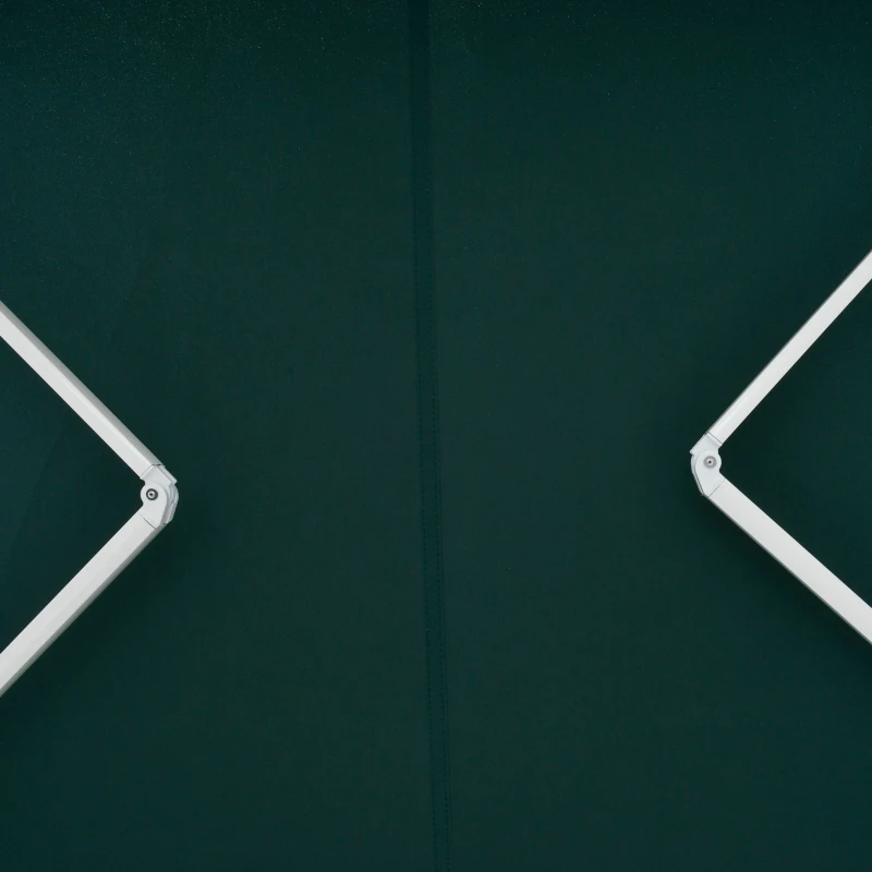 Outsunny 2.5x2m Retractable Manual Awning Window Door Sun Shade Canopy Patio Shelter Aluminum Frame Dark Green