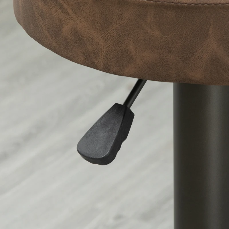 Homcom Set 2 Scaune Bar Pivotante – Reglabile cu Suport