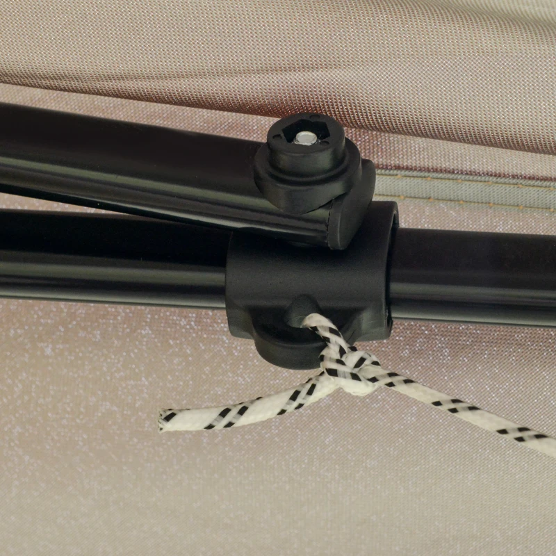 Outsunny 3.64 x 3.64m Pop-up Gazebo Removable Side Walls Foldable Party Tent Instant Canopy Sun Shade Gazebo Shelter Steel Frame Oxford w/ Roller Bag