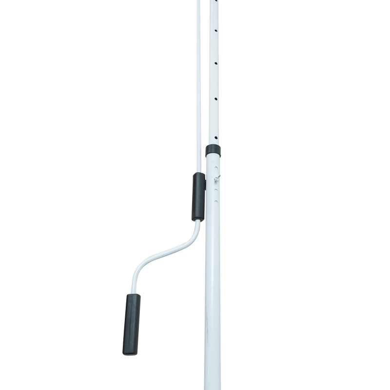 Outsunny 300 x 150cm Patio Adjustable Awning Floor- to-ceiling Retractable Shade,UV Protective - Green and White