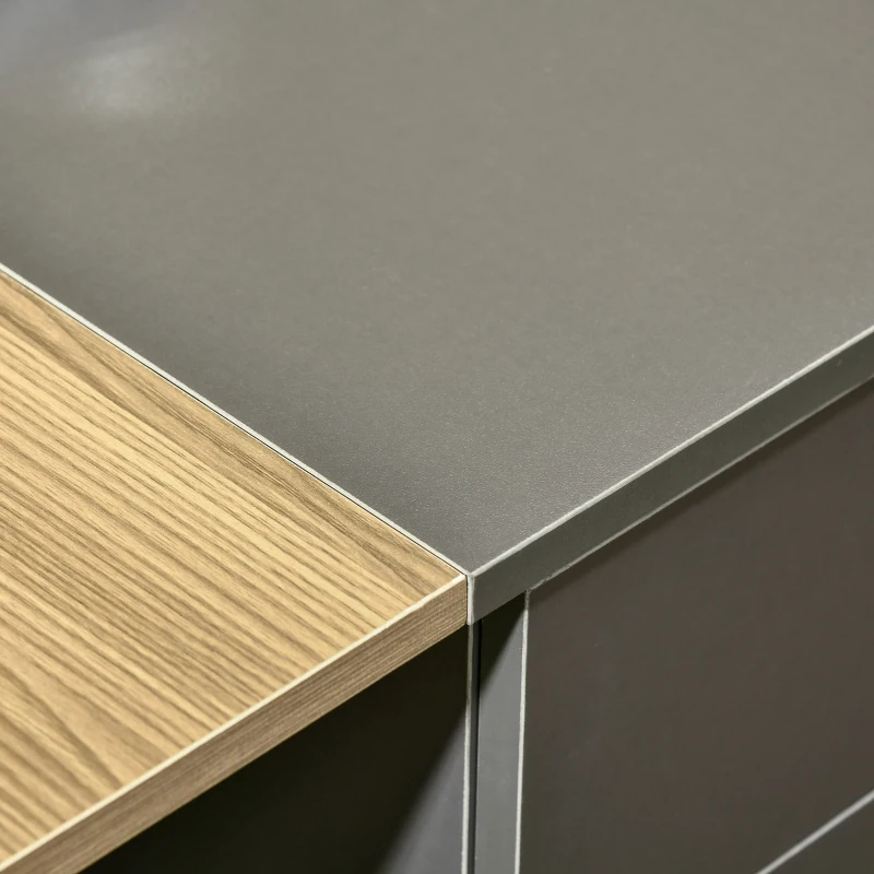 Homcom Masa Pliabila Sufragerie – 140×76×76 cm, Cu Dulap, Sertare & Roti(m-8)