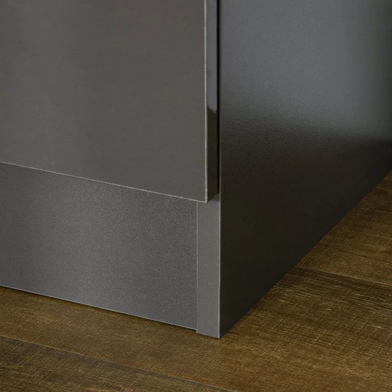 HOMCOM Comoda cu 4 sertare cu manere metalice pentru dormitor si sufragerie, PAL, 75x36x72cm, gri