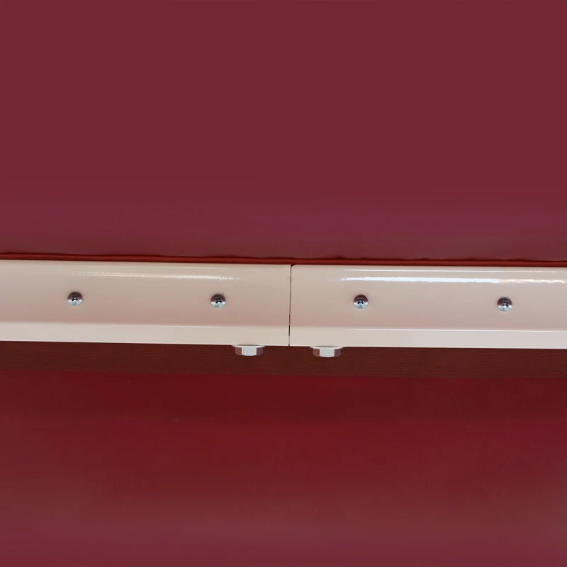 Outsunny 4 x 2.5m Manual Retractable Patio Awning UV resistant Sun Shade Outdoor Deck Window Door Canopy Shelter Aluminum Frame Wine Red