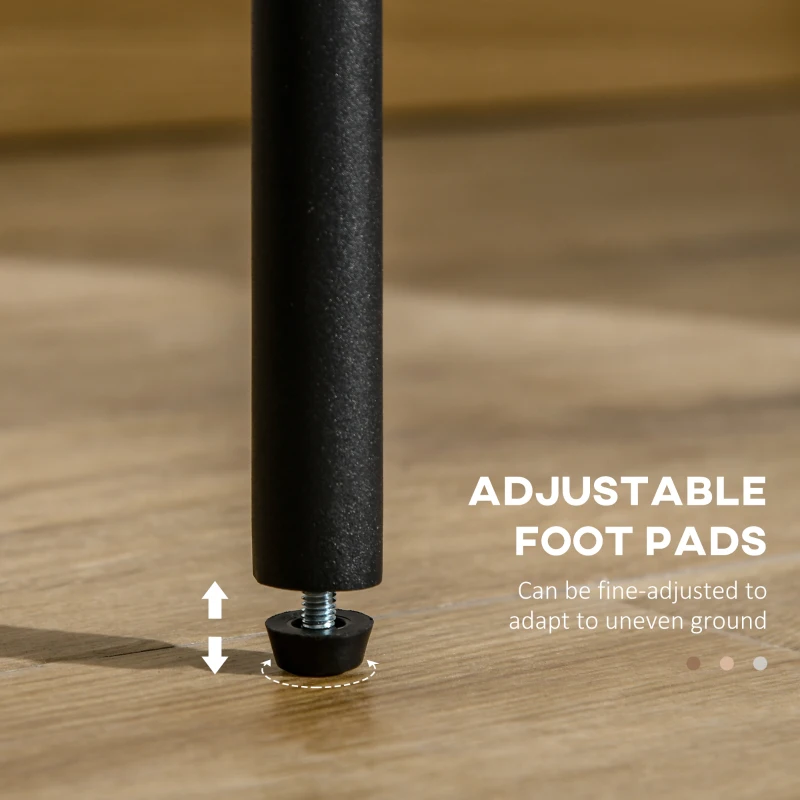 HOMCOM Masuta de cafea stil minimalist cu 2 niveluri, sticla temperata, 54x44x45.5cm, negru