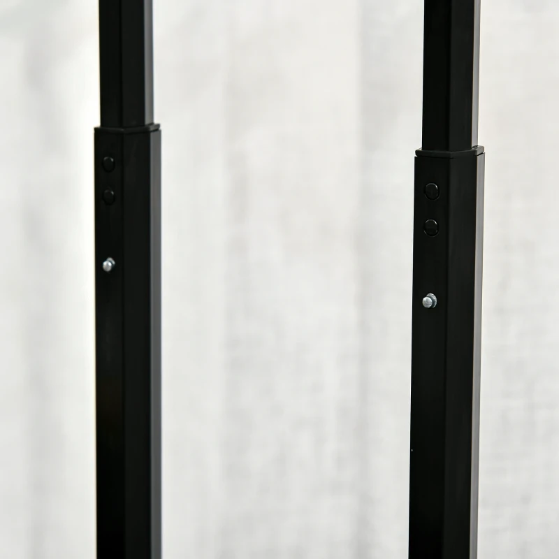 HOMCOM Valiza de make-up profesional din aluminiu si otel armat, cu incuietoare cu 2 chei si roti, negru 36x23x58cm