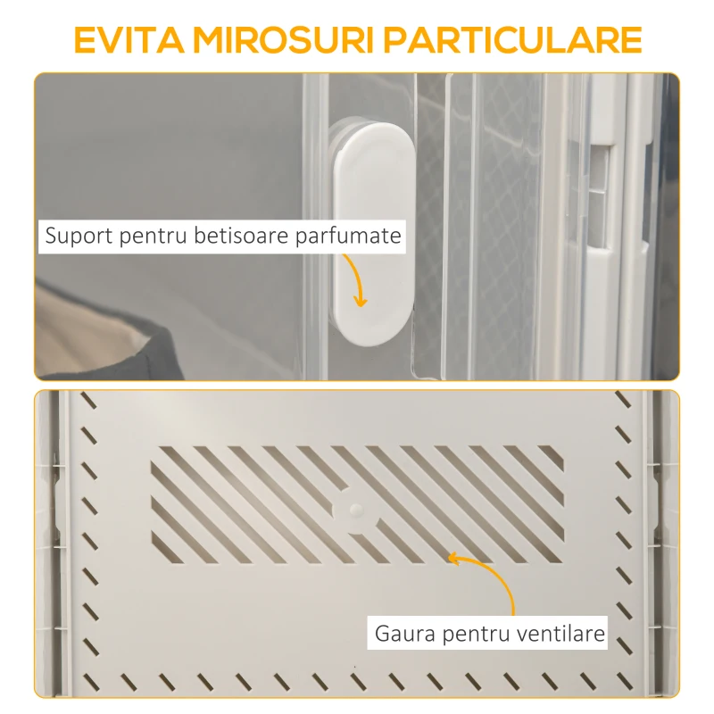Homcom Dulap Pantofi Modular – 18 Cuburi cu Ventilatie