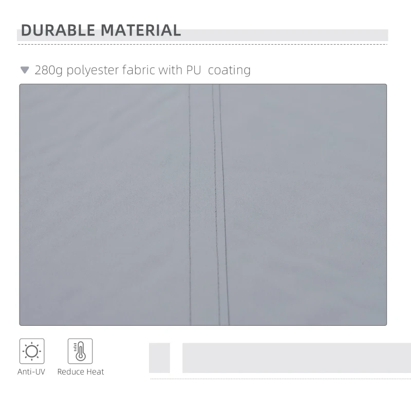 Outsunny 4 x 2.5m Manual Retractable Patio  Awning Window Door Sun Shade - Grey