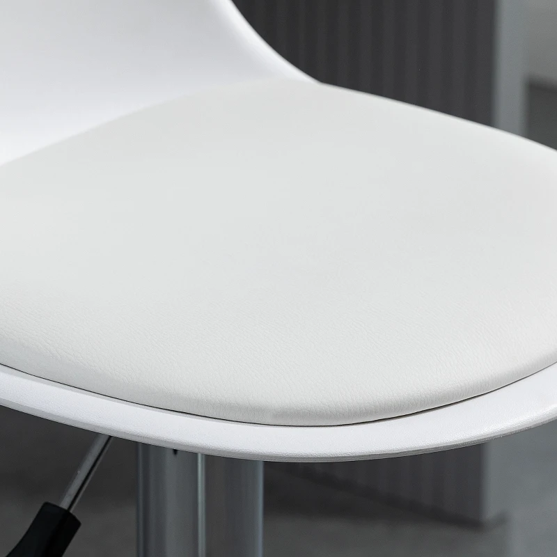 Homcom Set 2 Scaune Bar – Reglabile, Cu Spatar si Pivotante