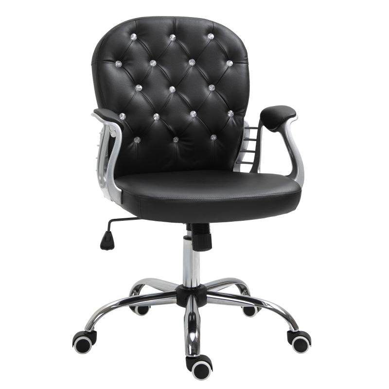 Fauteuil de bureau design contemporain revêtement PU noir