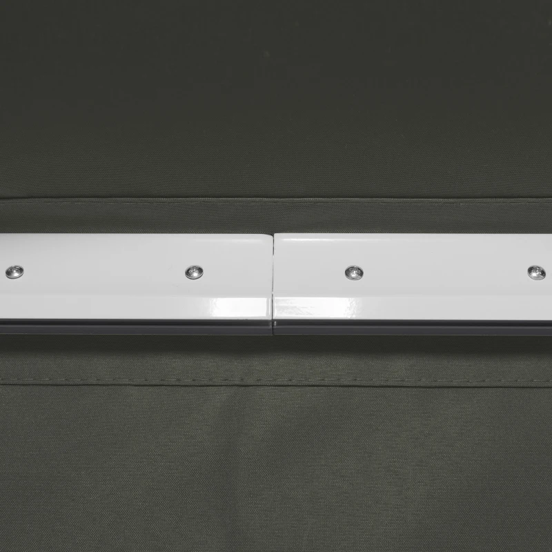 Outsunny 11'L x 8'W Manual Retractable Patio Awning Deck Sunshade Shelter Outdoor Window/Door Canopy Aluminum