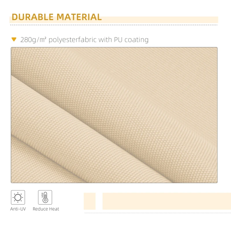 10' x 8' Manual Retractable Sun Shade Patio Awning