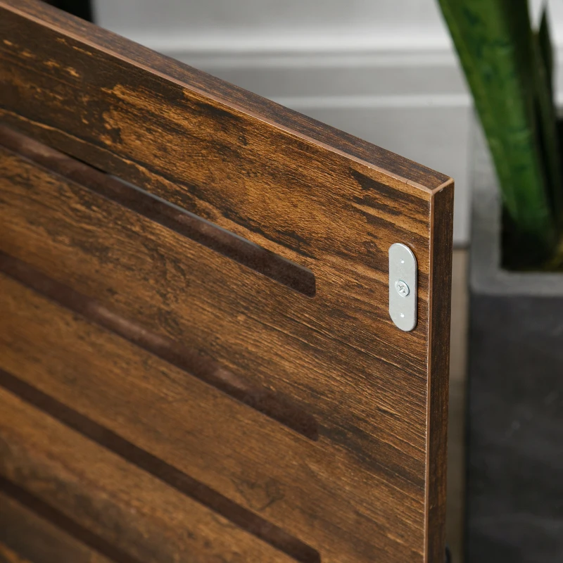 HOMCOM Mesa de Cabeceira com 1 Gaveta 1 Armário Mesa Auxiliar de Estilo Industrial 40x40x60cm Marrom